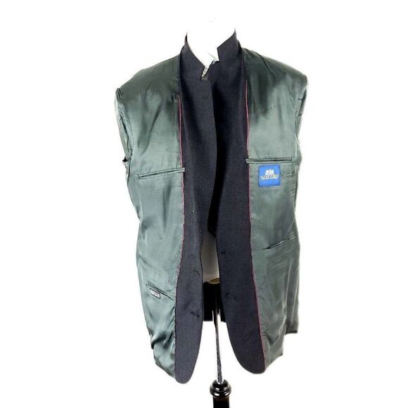 Vintage Stafford American Craftsman 2 Button Blazer 42L Gray - Picture 9 of 11